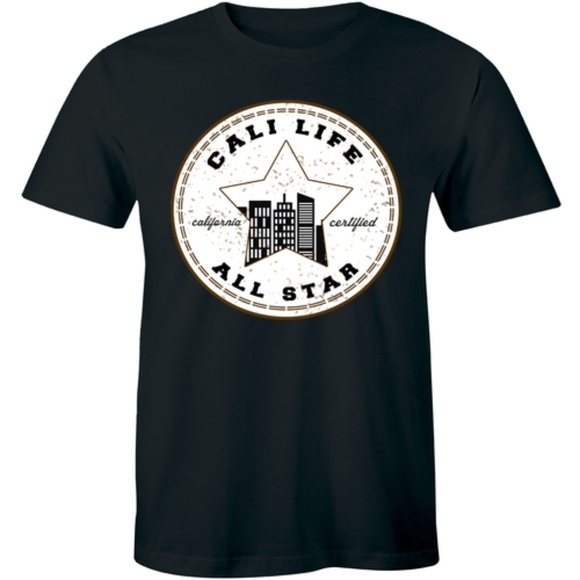 Cali Life All Star California City Skyline T-shirt - Picture 1 of 3